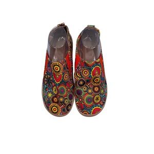 D Willow Women's Slip On Shoes Colorful Geometric Print Comfort Casual Size 42‎